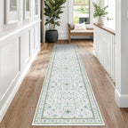 Washable Oushak 2x8 Bathroom Runner Rug - Image 6