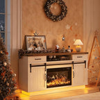 Jocoevol Fireplace TV Stand for TVs up to 65", Electric Fireplace - Image 7