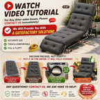 Outdoor Chaise Lounge Cushion, Waterproof 74.4x22x4.7 Inch Thick Cotton Filled - Image 3