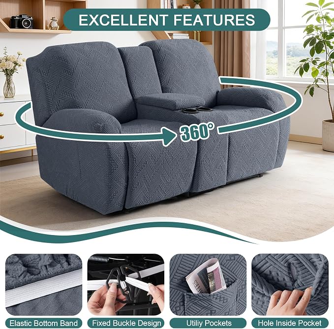 Ruaozz Loveseat Recliner Covers - Image 5