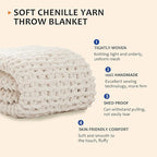 L'AGRATY Chunky Knit Throw Blanket - Image 2