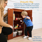 ECR4Kids Wooden Pretend Play Kitchen Refrigerator - Image 3