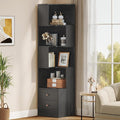 IRONCK Corner Bookshelf, 70.87" Tall Corner Bookcase by IRONCK