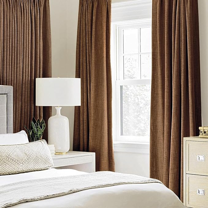 MIULEE 100% Blackout Linen Curtains - Image 2