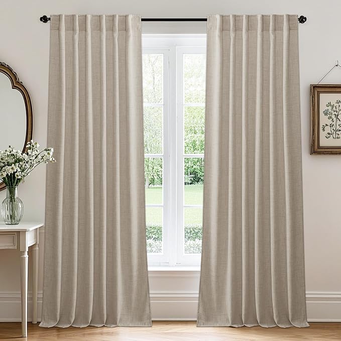 RYB HOME Extra Long Linen Curtains by RYBHOME