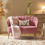 HULALA HOME Modern Velvet Loveseat Sofa - Image 7