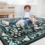 Area Rugs for Living Room, Non-Slip 4x6 Vintage Rug for Bedroom, Washable - Image 9