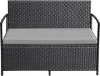 Greesum Patio Loveseat PE Rattan Wicker Outdoor Furniture by BuynowfromGreesum