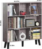 LEYAOYAO 8 Cube Bookshelf, Farmhouse Bookcase - Image 2