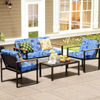 8Pcs Patio Cushion Covers, Outdoor Stretch Cushion Covers, Washable | Stretch - Image 6