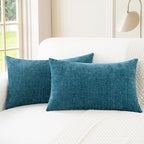 CaliTime Decorative Couch Throw Pillow Covers 20 X 12 Inches Ocean Blue | Pack by CaliTime