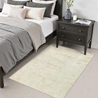 Area Rug Living Room: 3x5 Modern Washable Indoor Soft Carpet Beige | - Image 4