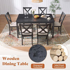 AMERLIFE 7-Piece Farmhouse Dining Table Set - Image 3