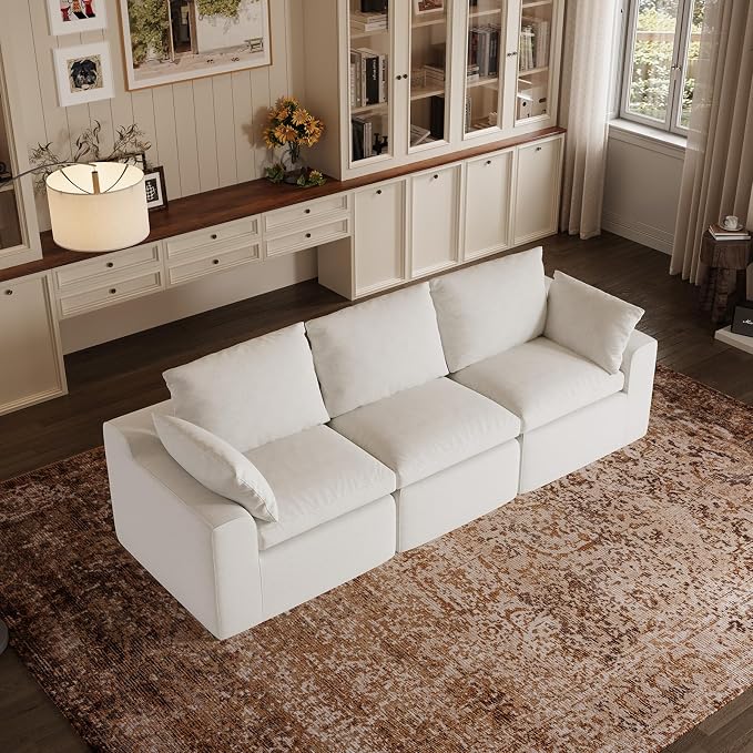 Novilla 104.3" Modular Cloud Couch, Modern Sectional Sofa by Novilla
