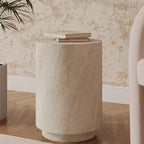 LeisureMod 14” Wide Round Side Table in Fiberstone - Image 6