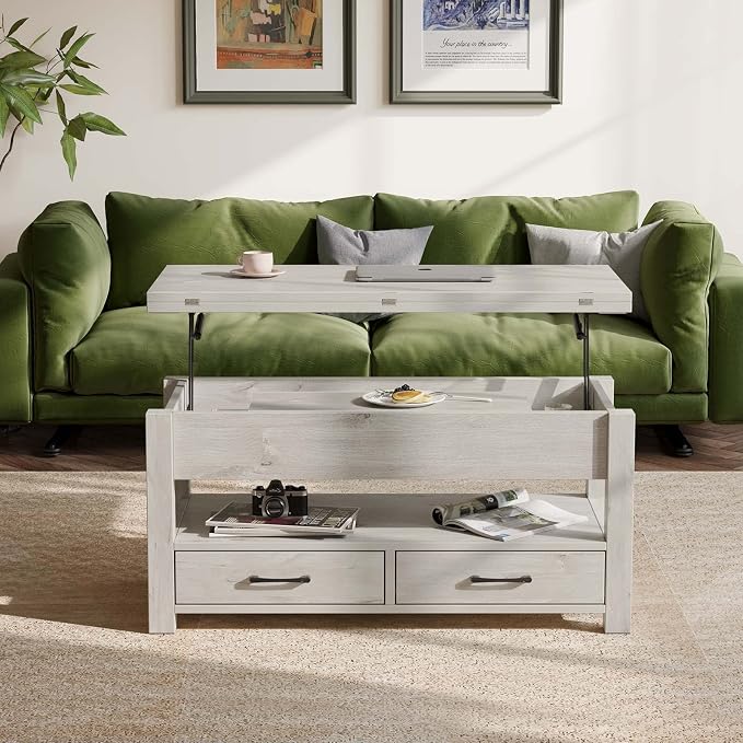 Rolanstar Coffee Table Lift Top, Converts to Dining Table - Image 2