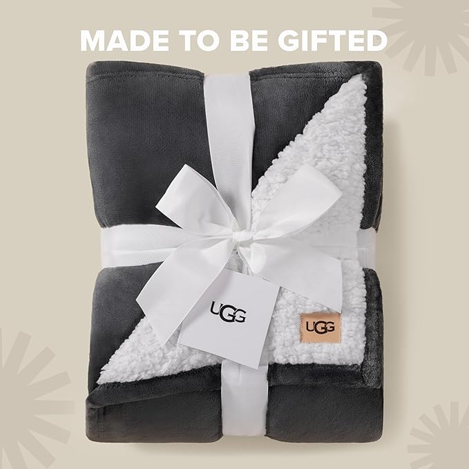 UGG Nita Queen Blanket, Reversible Plush Fleece, UGG Fluff Plush Face, Smooth - Image 3