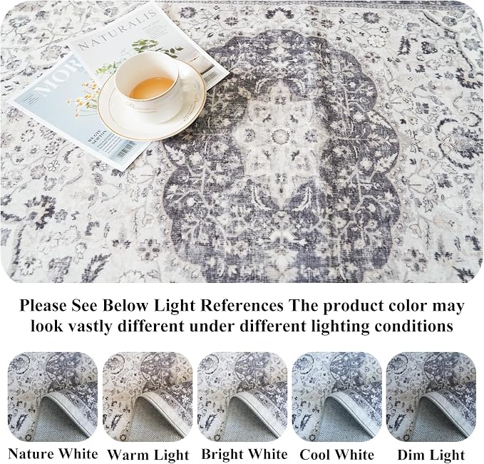 Hallway 2x5 Washable Runner Rug: Oriental Stain Resistant Kitchen Entryway Rugs - Image 3
