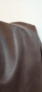 NAT Leathers | Cacao Brown Pebblegrain Soft Faux Vegan Leather PU | 2 Yards Cut - Image 7