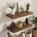 Dreamland Floating Shelves for Wall, 2 Pack Rustic Wooden Wall Shelves - Image 6