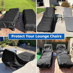 SunPatio Waterproof Outdoor Chaise Lounge Cover, 2 Pack Patio Lounge Chair - Image 3
