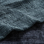 MIULEE Chenille Textured Throw Pillow Covers Blue 20x20 Set of 2 | Slubby - Image 2