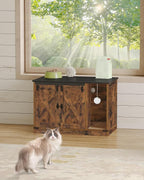 Hzuaneri Cat Litter Box Enclosure, Hidden Litter Box Cabinet Furniture - Image 3