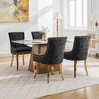 Upholstered Dining Chairs Set of 4, Modern Fabric Side Chairs - Image 2