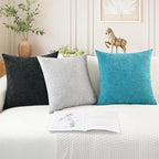 CaliTime Decorative Couch Throw Pillow Covers 20 X 12 Inches Lake Blue | Pack - Image 5
