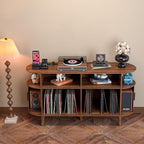 LUVIOHOME Large Round Record Player Stand - Image 4