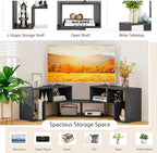 Tangkula 3 Pieces Console TV Stand, Free-Combination Entertainment Center - Image 9