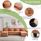 Oprisen 154" Modular Sectional Sofa, Comfy Cloud Couch Sectional Sofa - Image 5
