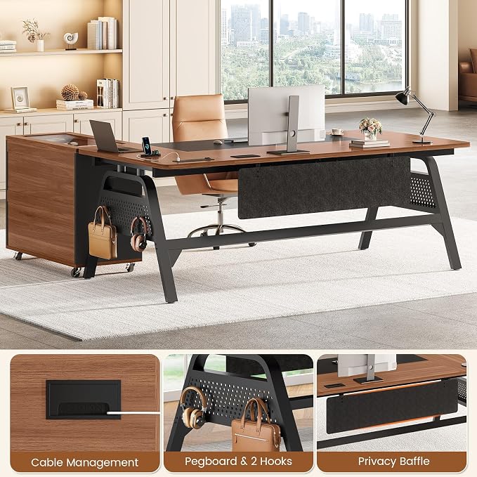 SEDETA L Shaped Computer Desk - Image 9