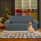 Stretch Loveseat Couch Cover, 2 Cushion Couch Slipcover, Elastic Bottom - Image 2