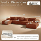 168" Cloud Sectional Couch, Comfort U Shaped Sofa - Image 2