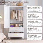 erosoei Metal Armoire Wardrobe Closet, 71 "Metal Clothing Storage Cabinet - Image 3