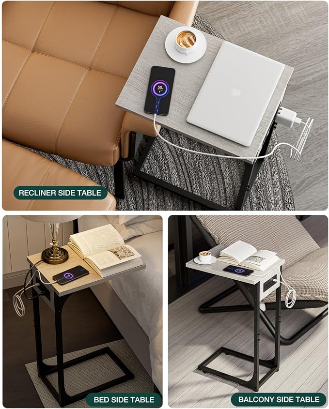 C-Shaped Side Table for Couch - Image 6