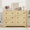 Garvee 6 Drawer Dresser for Bedroom, Wooden Mid Century Modern Chest of Drawers by Garvee