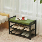 PETKABOO Shoe Rack Bench with Storage 27.6 in, Living Room - Image 2
