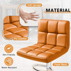 Homall Bar Stools Modern PU Leather Adjustable Swivel Barstools, Armless - Image 4