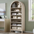 IFGET 71" Tall Arched Bookshelf, 7 Tiers Arch Bookcase by IFGETEnrichYourLivingSpace