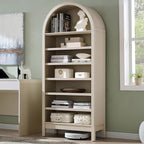 IFGET 71" Tall Arched Bookshelf, 7 Tiers Arch Bookcase by IFGETEnrichYourLivingSpace