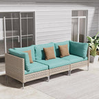 Grand patio 3-Piece Wicker Patio Furniture Set, Boho Outdoor Conversation Set by GrandPatio