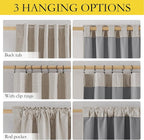 NICETOWN Natural Short 100% Blackout Curtains 63" Lenghth Burg - Image 3