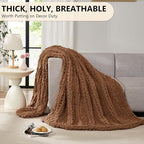 L'AGRATY Chunky Knit Throw Blanket - Image 4