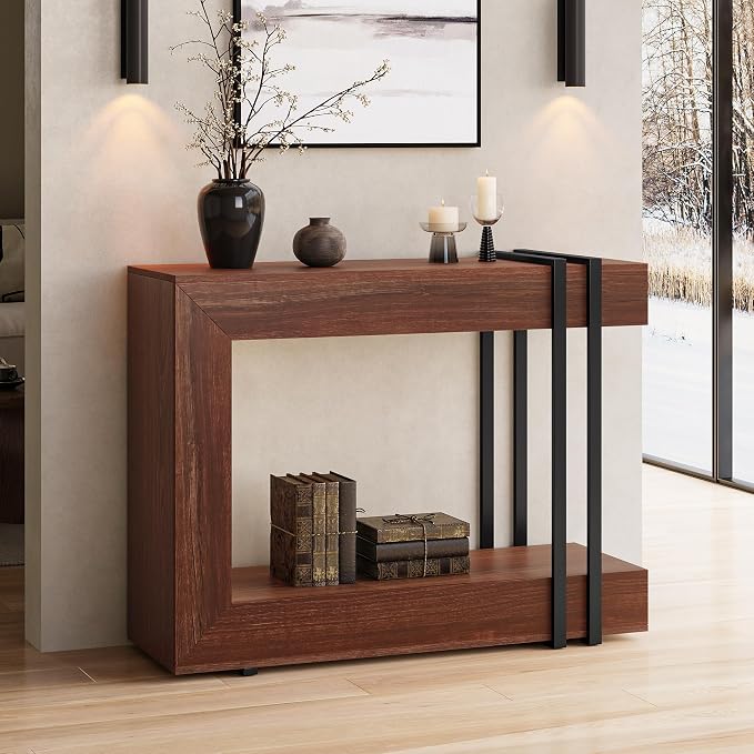 Einhomn 42.5" Console Table Behind Couch, 2-Tier Narrow Entryway Table by Einhomn