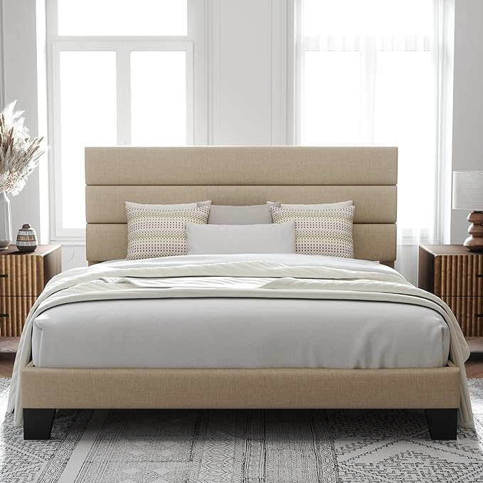 Allewie King Size Platform Bed Frame by Allewie