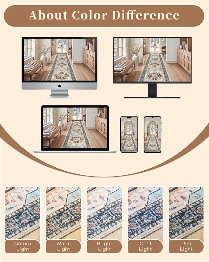 Madane Washable Runner Rug 2x6 Runners - Image 9