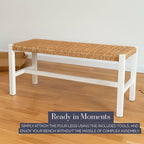 Alaterre Furniture Newport 40 Inch Solid Wood Entryway Bench - Image 6