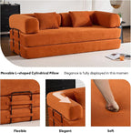ZEIINPA Convertible Folding Couch Bed, Comfy Corduroy Sleeper Floor Sofa Bed - Image 4